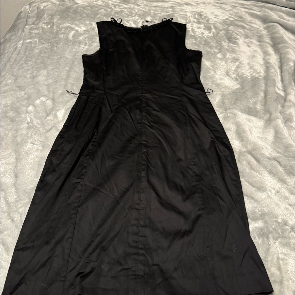 Talbots Black Strapless Sheath Midi Dress - Picture 2 of 6